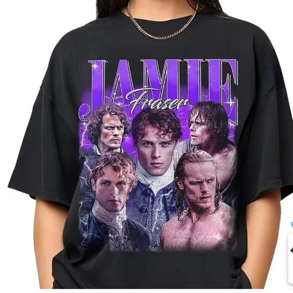 Vintage Jamie Fraser Outlander - Character T-shirts And Apparel Tshirt Classic Cotton Menswear Top Hoodie Spandex