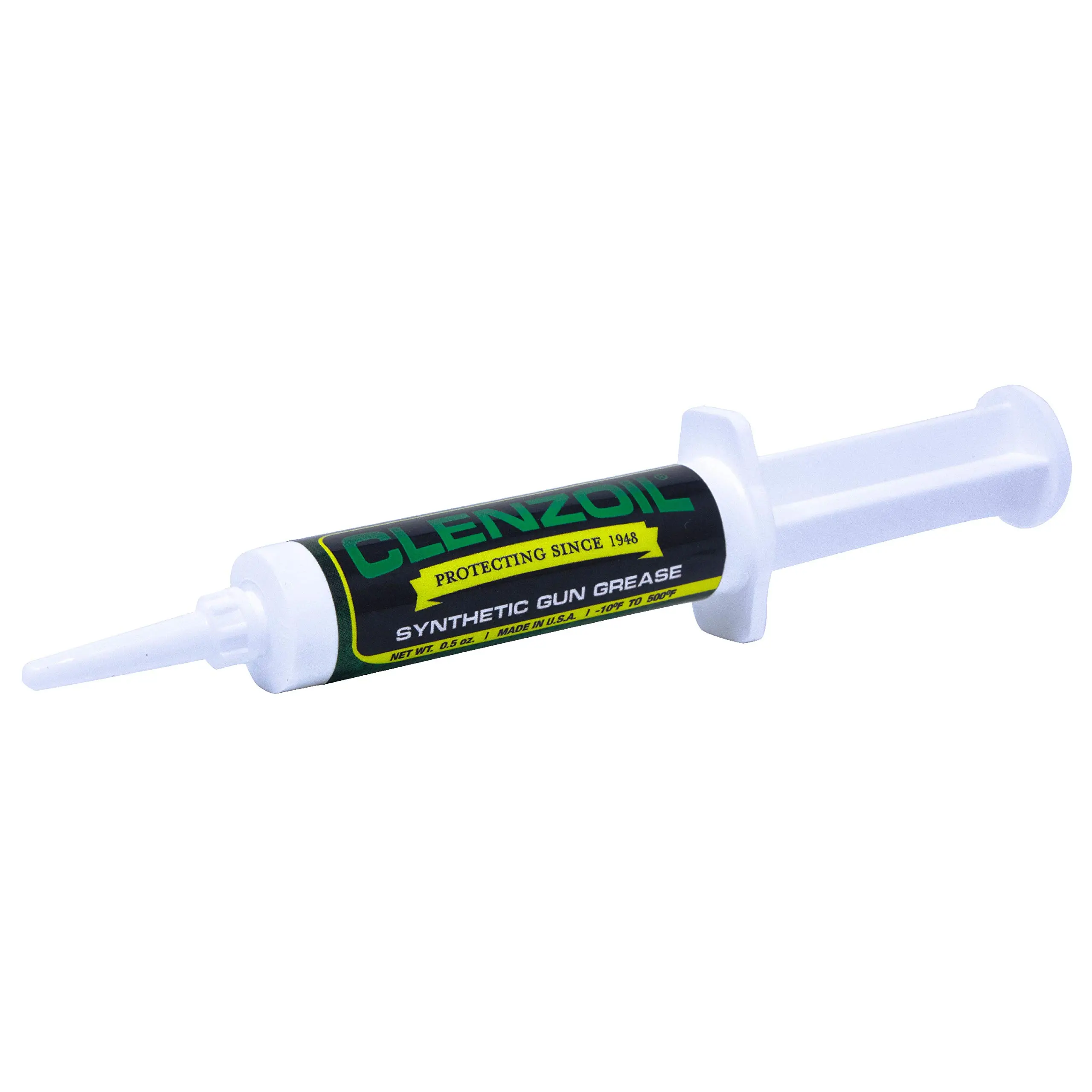 Clenzoil Synthetic Grease Syringe - Extreme-Temperature Surface Conditioner, Precision Mechanical Care, Accurate & Mess-Free Dispensing for Sliding Rails & Threaded Joints, Accurate Dispensing, Hobbyists, Protects Metal-On-Metal Contact, High-Viscosity