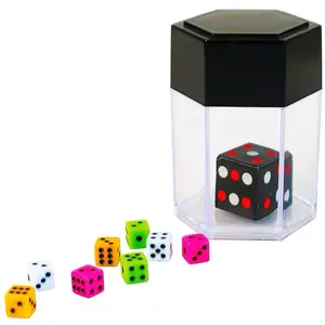 Dice Magic Trick for Magicians - Easy Illusion with Large Dice, 8 Mini Dice, Transparent Magic Case, Perfect Stocking Stuffer Gift