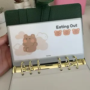 Set of  6 CUTESIE A6 cash stuffing envelopes save money organize kawaii