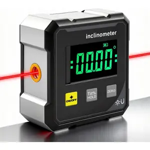 3-in-1 Magnetic Digital Laser Level & Angle Finder, Easy-to-Use 360° Alignment Tool for Newbies and Solo Dwellers, Essential Gadget for DIY Lovers and Professional