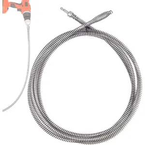 6.5 FT Drill Drain Snake,Sink Unclogging Tool That Can Be Connected To An Electric Drill,Hair Catcher Drain Snake,Drain Auger Drill Attachment,Drill Snake For Plumbing