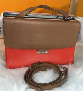 Pre-owned FENDI Leather Toiletry Bags Multicolor Small Demi Jour Top Handle Bag