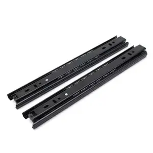 1 pair Cabinet Drawer Slides 3-Section Thickened Smooth Silent Ball Bearing Damping Soft Close Hardware Accessories