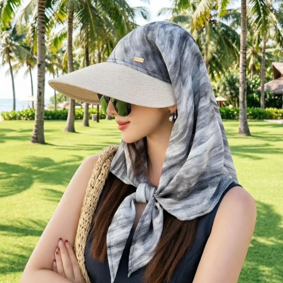 Women's Lightweight, Breathable Wide-Brim Sun Hat - Neck and Shoulder Protection, Ideal for Summer Beach, Seaside (Sports & Outdoor Accessory)