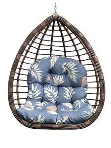 All-Weather 90*120cm Waterproof Hammock Chair Cushion Thickened Plush Seat Pad Universal Fit for Hanging Egg Chair Patio Garden Balcony Solid Color Detachable Washable