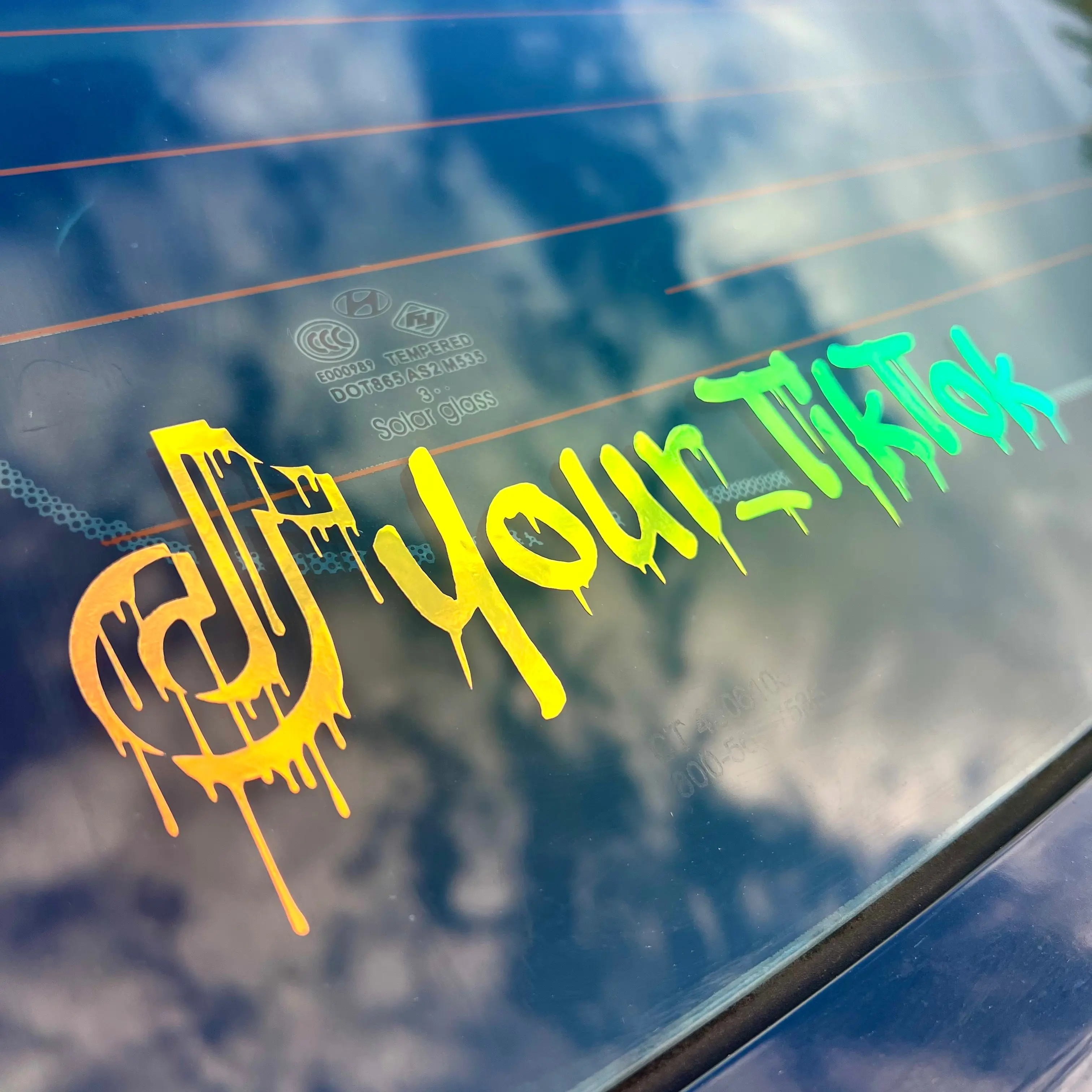 Custom Drip Decal Compatible With TikTok | Social Media Decals | Custom Car Stickers | Car Accessories