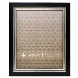 Lawrence Frames  Burnished Silver Composite Picture Frame - Black- 0.80 in.