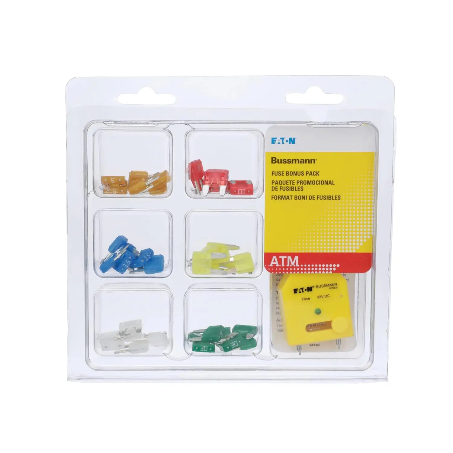 Automotive Fuse Kit, ATM Series, 42 Fuses Included, K Class, 5 to 30A, Not Rated - 1 Each