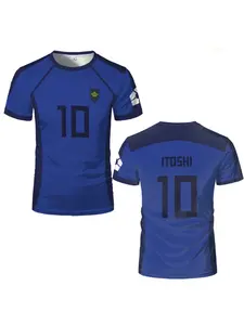 Anime Japan Blue Lock Isagi Yoichi Football Shirt Cosplay Hyoma Chigiri Meguru Bachira T-shirt unisex short sleeved top