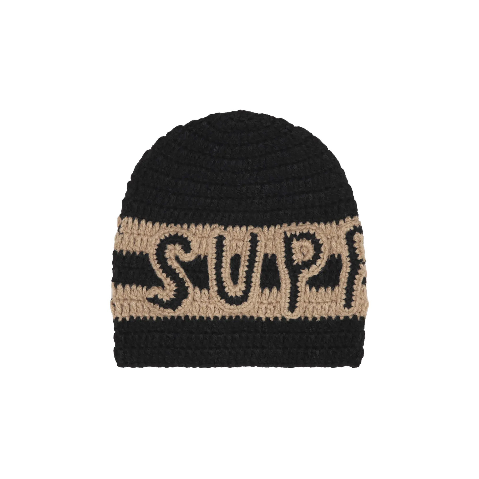 Crochet Logo Beanie "FW25 - Black" SU27869