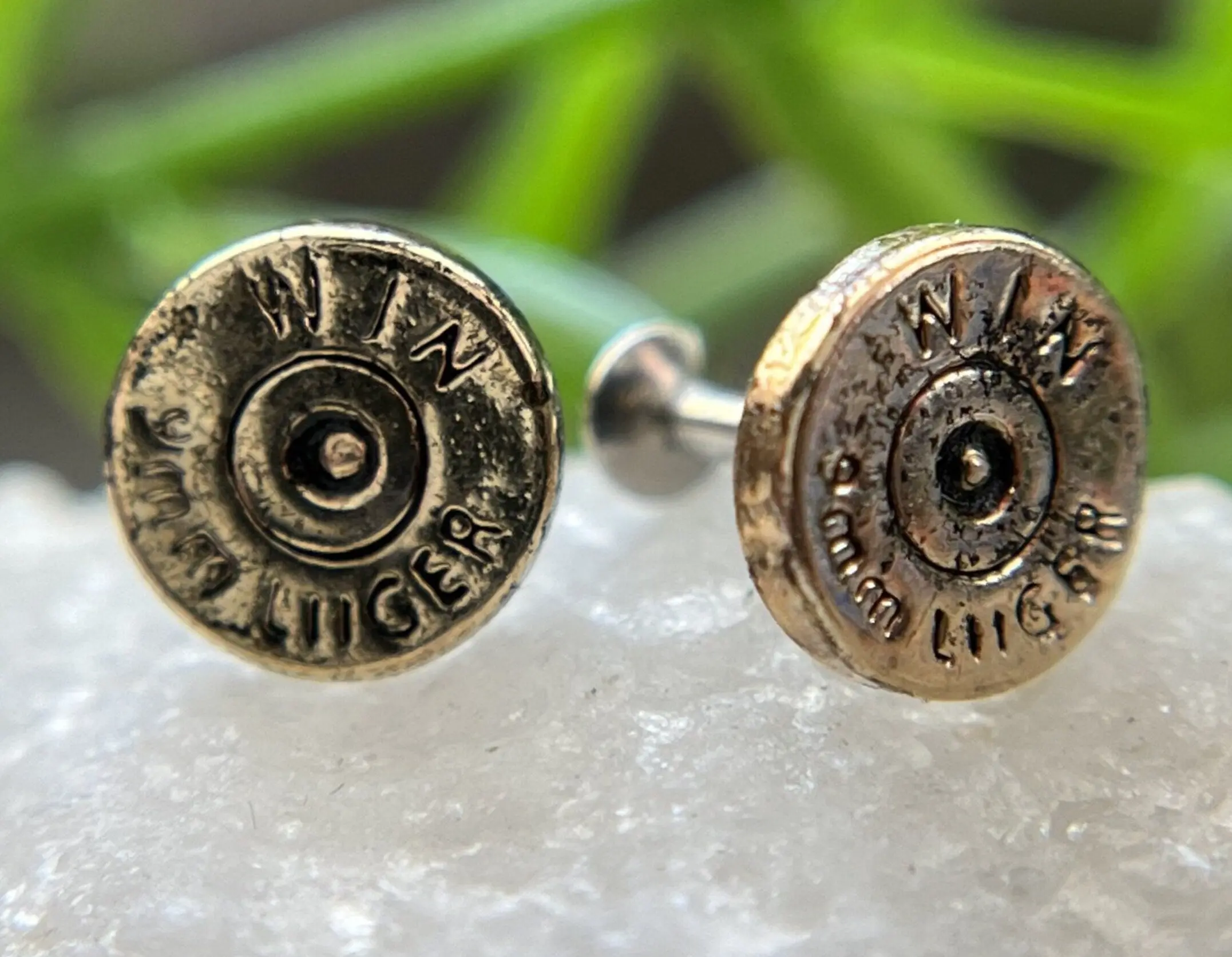 1 Piece Unique 9mm Bullet  Internally Threaded  Labret Stud - 16g - Post Length 6mm or 8mm!
