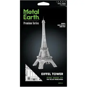 Paris - Eiffel Tower Building 3D Figure Model Kit (Steel, Moderate Difficulty) - Fascinations - Metal Earth Premium Series - (2024)