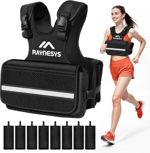 Adjustable Weighted Vest 1-12/20/30 LBS for Men & Women | U-Shape Ergonomic Design | 8 Removable Packs | Breathable & Washable | Reflective Strips Workout Gear Strength Equipment