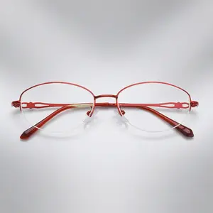 A Bold Look for Screen & Street. FYTOO Red Metal Blue Light Glasses. Sleek oval frame protects your eyes in style, from office to gaming. Premium unisex value. FT1610HS