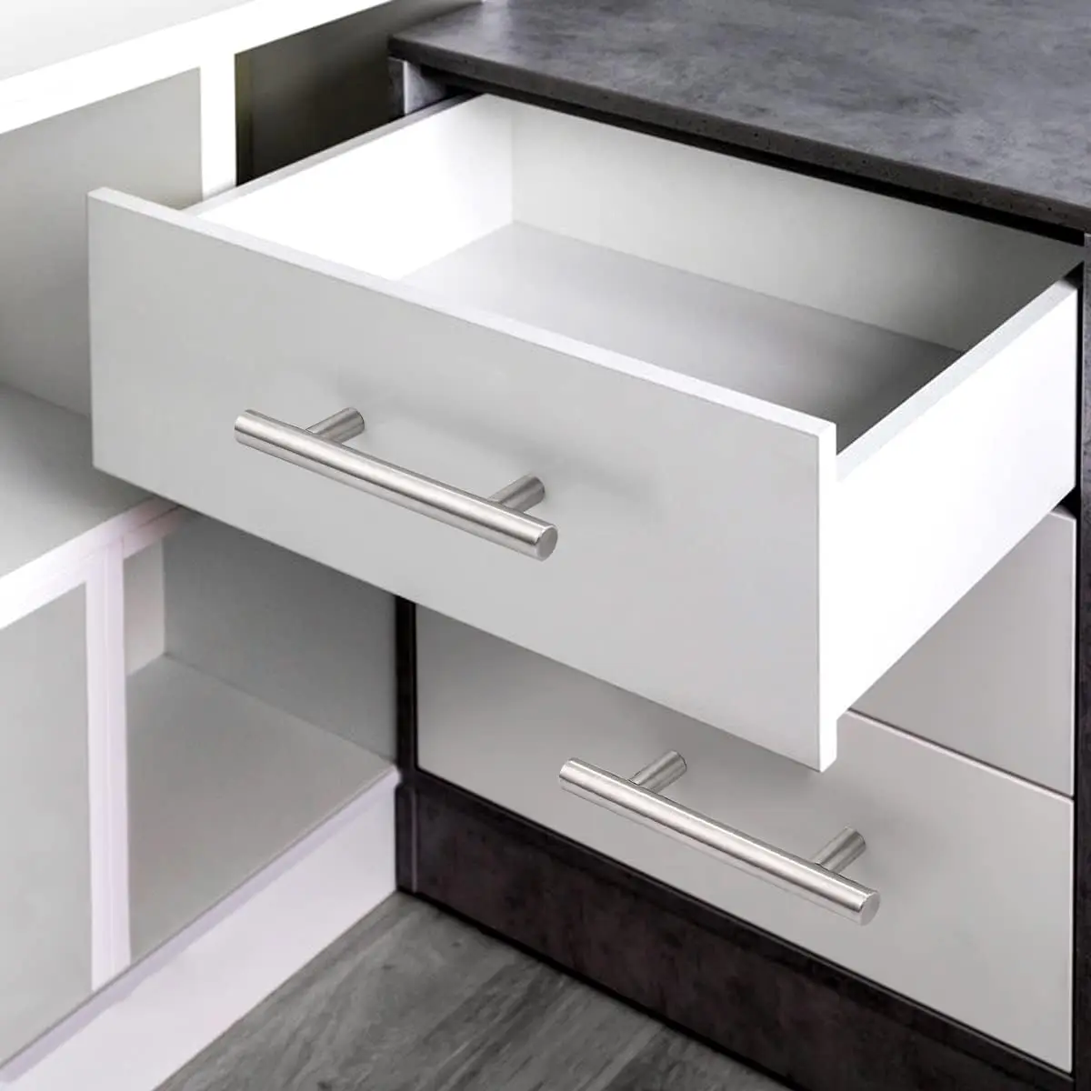 Probrico Cabinet Handles Brushed Nickel Drawer Pulls Stainless Steel Kitchen Cabinet Hardware Door Knob