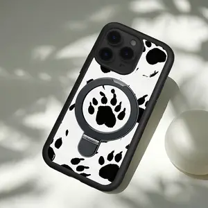 Cartoon Cute Dog Paw Print Magnetic Phone Case for iPhone 17/16/15/14/13/12/11 Pro Max/Pro/Plus/Air – Shockproof Wireless Charging Protective Cover Protection Smartphone