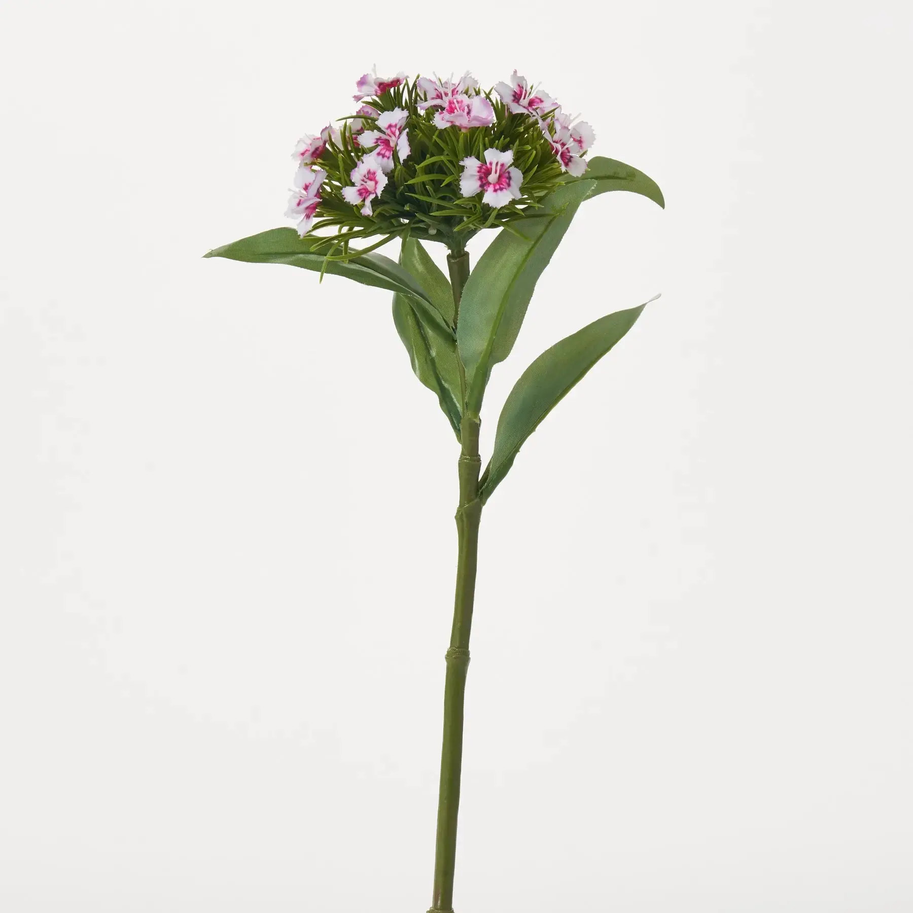 White & Lavender Real Touch Mini Dianthus Wildflowers Faux Flower Spray, 12" Tall, 2.5" Diameter, 4" Wide, Wired Stems for Floral Decor