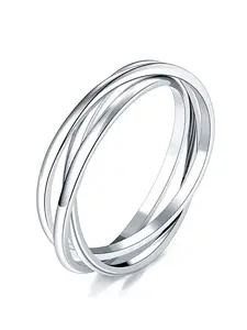 Women's Elegant Criss Cross Design Statement Multi Ring, Fashion Rings Jewelry for Party, Daily Clothing Decor, Trendy All-match & Exquisite Jewelry for Birthday Gift