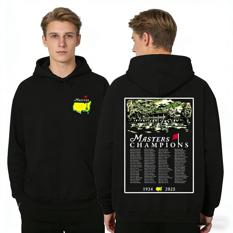 2025 Masters Tournament Augusta 91 Years Hoodie Golf Tournament The Masters Golf Cup 2 Sided Hoodie Golf Gifts For Men Breathable Sweatshirts Tops Cotton Unisex Fashionable Casual Daily Wear Eco Friendly Hot Stamping