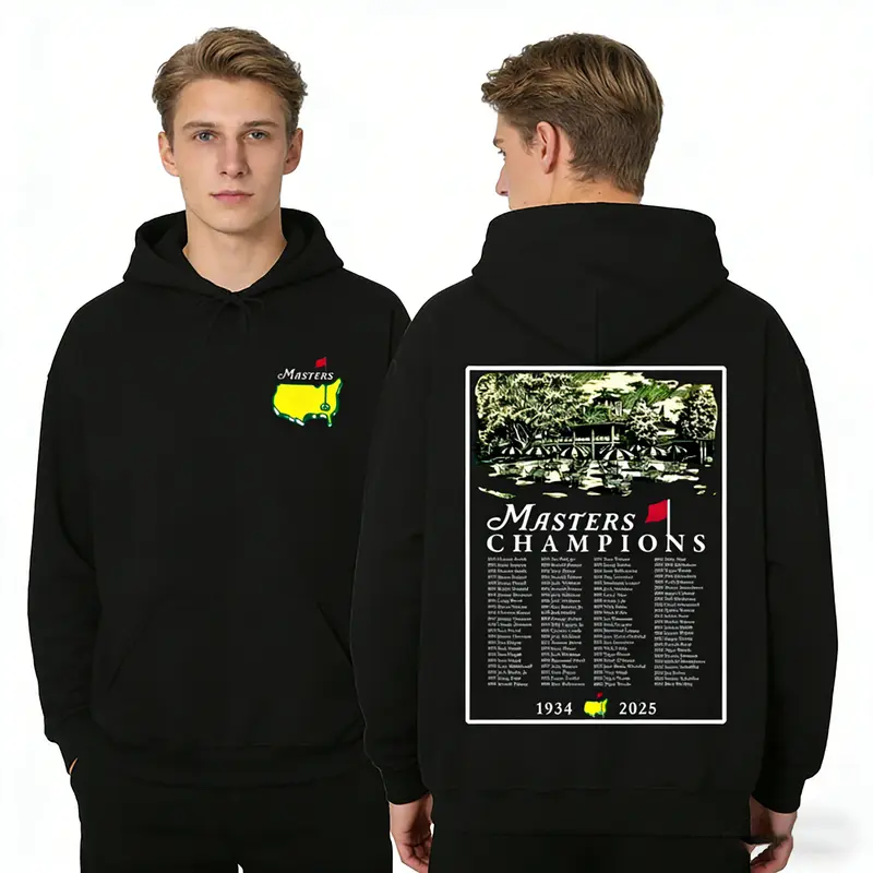 2025 Masters Tournament Augusta 91 Years Hoodie Golf Tournament The Masters Golf Cup 2 Sided Hoodie Golf Gifts For Men Breathable Sweatshirts Tops Cotton Unisex Fashionable Casual Daily Wear Eco Friendly Hot Stamping