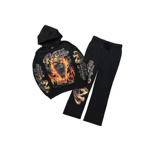 Flamer Black Hoodie/Baggy Pant Track Set