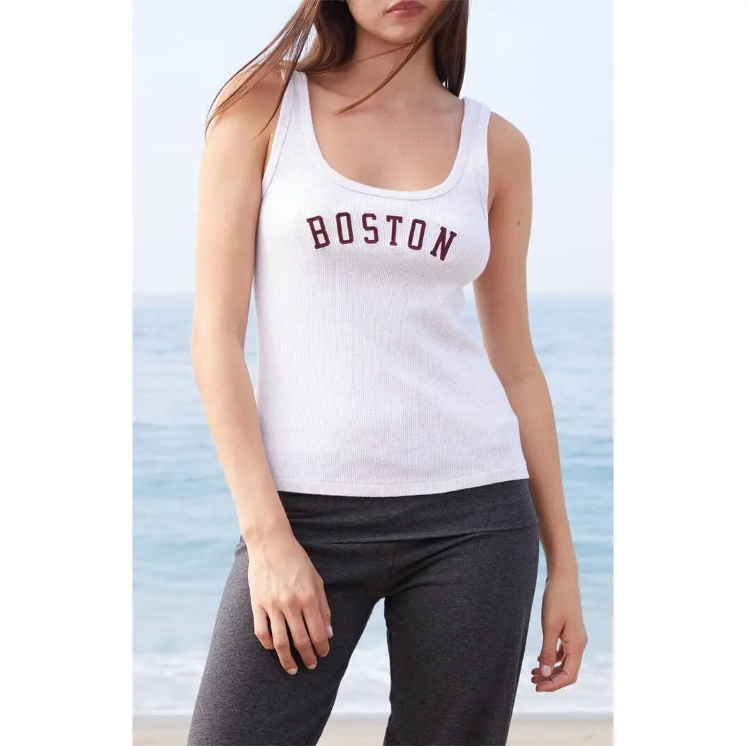 John Galt Women's Boston Embroidered Beyonca Tank Top - Multicolor