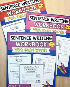 Sentence Writing Using Sight Words - Volumes 1, 2, and 3