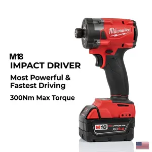 Milwaukee M18 FID3 18V Cordless Impact Driver For Automotive And Mechanical Use With 1/4-Inch Chuck And 300Nm Torque