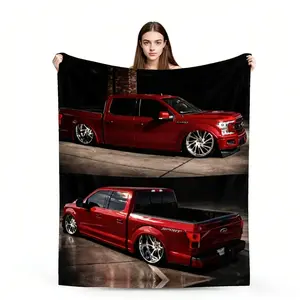 BARLEY ONE Click “Shop Chat”, Send Photos, Custom Car Fleece Blanket, Personalized Car Photo Flannel Throw Blankets, Gifts for Truck Driver Car Lover, Husband, Son, Birthday, Perfect for Father's Day, Mother's Day, Valentine's Day, Unique Memory Gift
