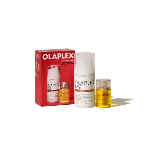OLAPLEX Iconic Stylers Holiday Gift Set, Nº.6 Bond Smoother + Nº.7 Bonding Oil for Frizz & Shine