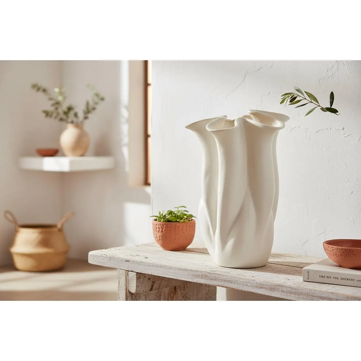 Organic Swirl Edge Vase