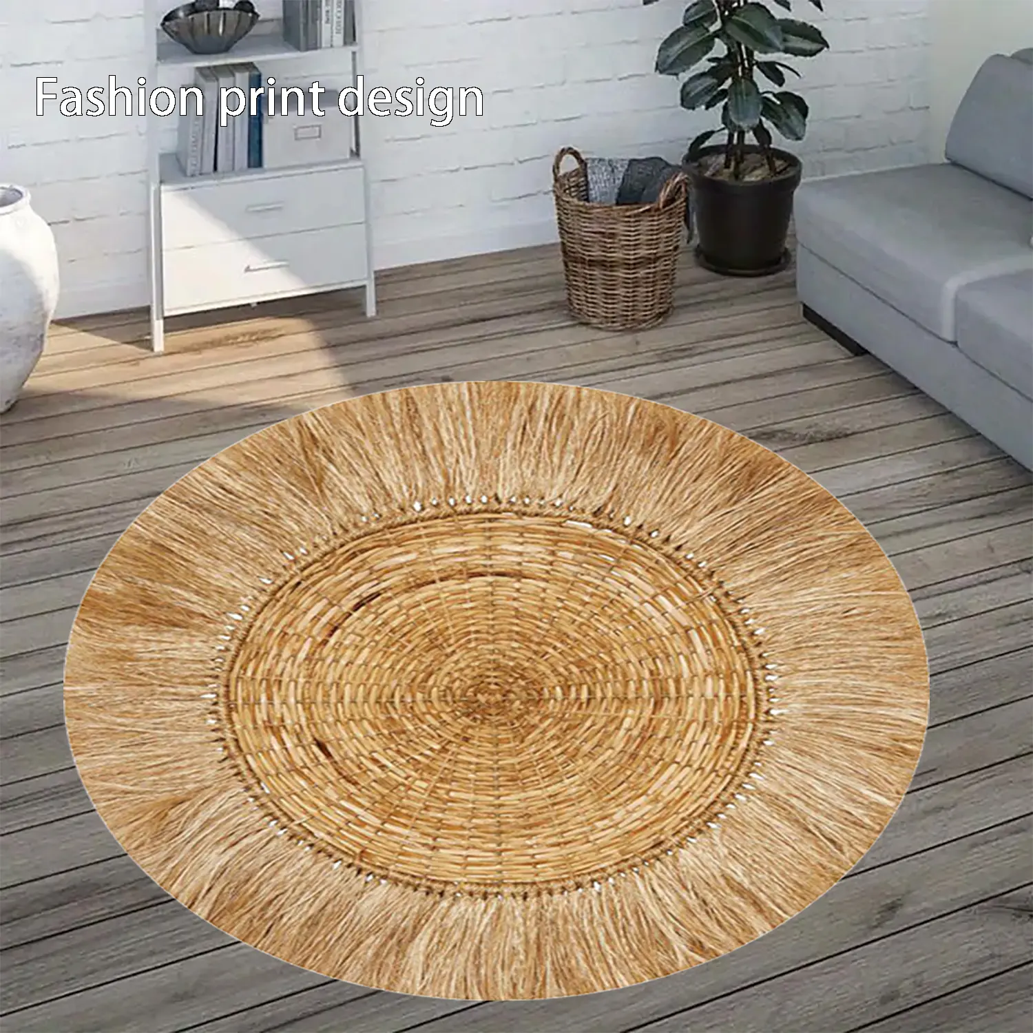 1 abstract floor mat, Textured indoor rug, suitable for bedroom bedside decoration, living room home decoration, balcony decoration, hotel decoration, New Year holiday decoration, Valentine's Day decoration, Round Rug, Home Decorative Rugs