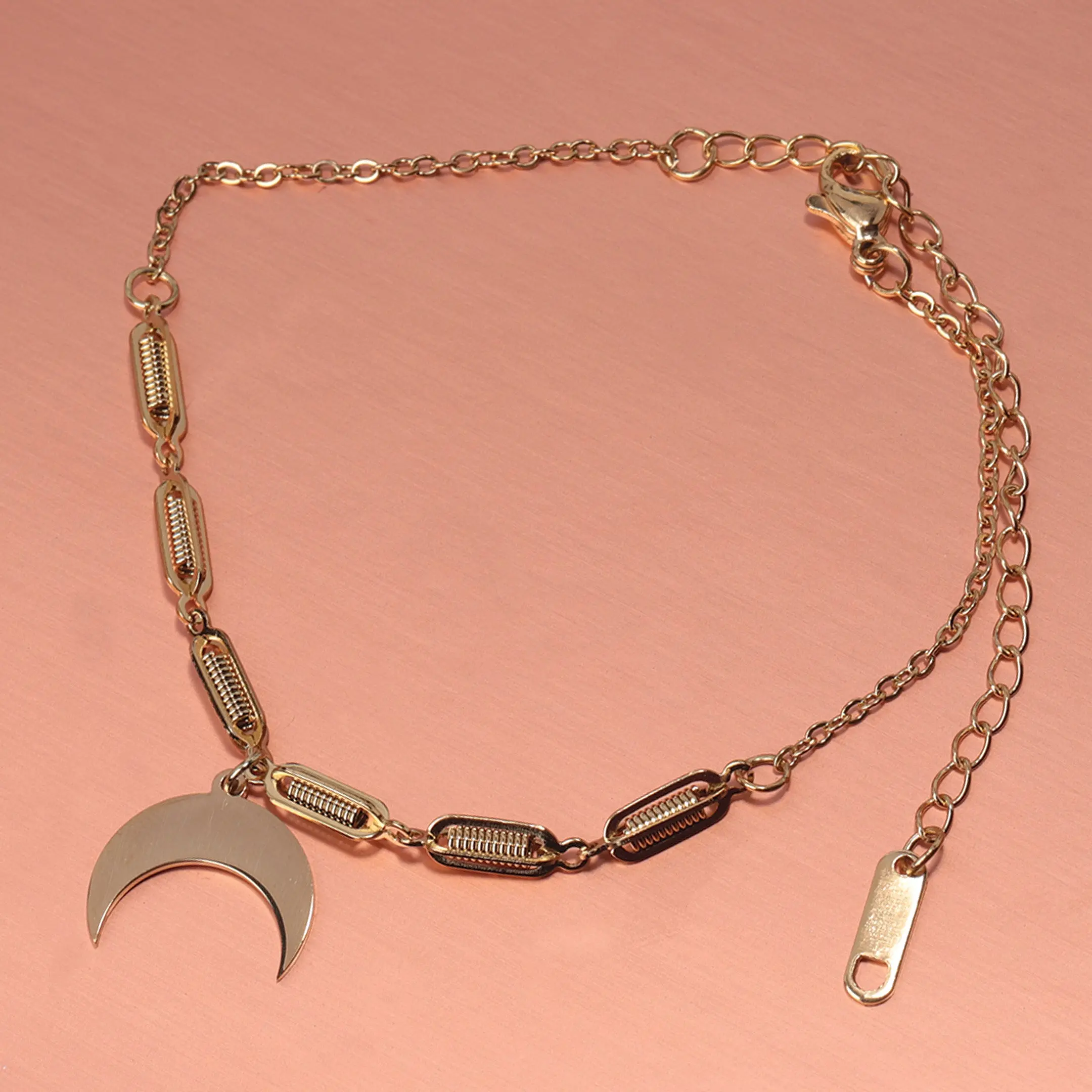 Crescent Moon Chain Bracelet