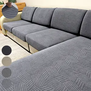 Modern Stretch Sofa Cushion Cover, Pet-Friendly All-Season Furniture Protector, Fits Single to Four-Person Sofas