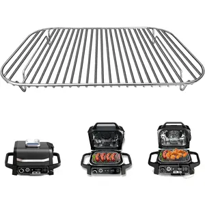 Stainless Steel Rack, 12.6×8.7 Inches Outdoor Indoor Grill Stand Flex Flame Combi Accessories for Ninja OG751 OG701 Woodfire and Other Wood Fire Electric Air Fryer, Dishwasher Safe ZHL