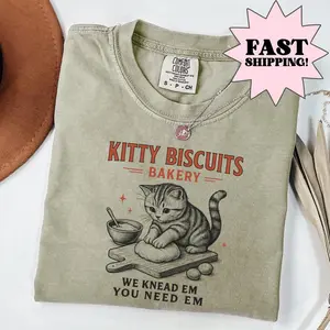 Comfort Colors Cat Shirt, Funny Cat Shirt, Sourdough Shirt, Cat Meme Shirt, Cat T Shirt, Biscuit Shirt, Bakery Tee, Kitty Lover Gift Tee