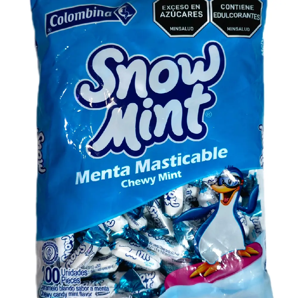 Snow Mint Menta Masticable Pack of 100