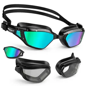 【Vecukty】 Black Swim Goggles | Anti-Fog, Adjustable, Unisex