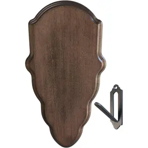 Deer Skull Mount Face Plate with Mounting Hardware, European Style, Whitetail (Walnut Finsh)