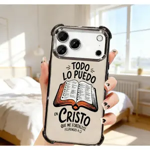 Bible Verse iPhone Case - Clear Non-Yellowing Soft Silicone Cover for iPhone 17/16/15/14/13/12/11/X Protection Cellphone Protective Smartphone
