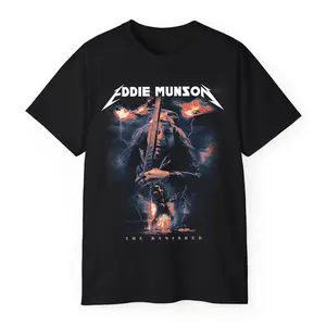 Eddie Munson Stranger Things Heavy Metal The Banished Graphic T-Shirt