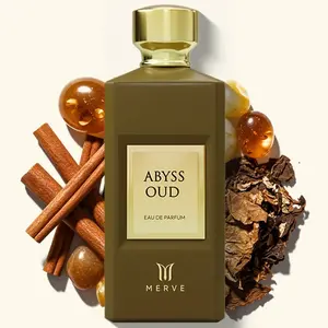Merve Abyss Oud Unisex Perfume 3.4 oz | Long Lasting 12+ Hours | Oud, Raspberry, Amber, Patchouli, Musk, Woody, Spicy | Eau de Parfum | Vegan & Cruelty Free | Gift for Her & Him