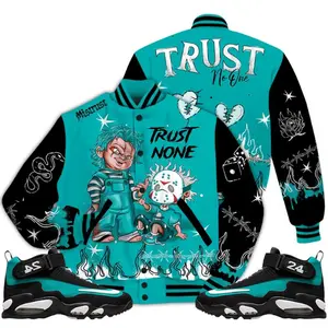Rare Air Varsity Jacket, Flint Grey Varsity Jacket,Retro Flint Grey 9s Outfits, Scary Trust No One Graffiti, 11s Blue Color Matching Outfits, Trust No One Scary, Men Women Sports Jacket