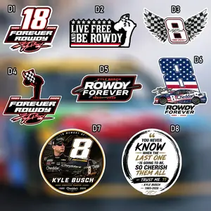Vintage Kyle Busch Memorial Sticker, Automotive Racing Fan Sticker, Motorsports Fan Accessories Sticker