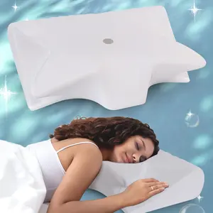 Memory Cotton Pillow, Pure Core, Requires Additional Pillowcase, Ergonomic Design, Provides Comfortable Support, Ideal for Sleep