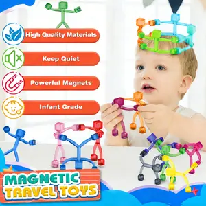 15 Piece Magnetic Figure Stress Relief Toy Set, Magnetic Bits, Travel Sensory Toys for Kids, Adhd Autism Children, Stem Learning Gift