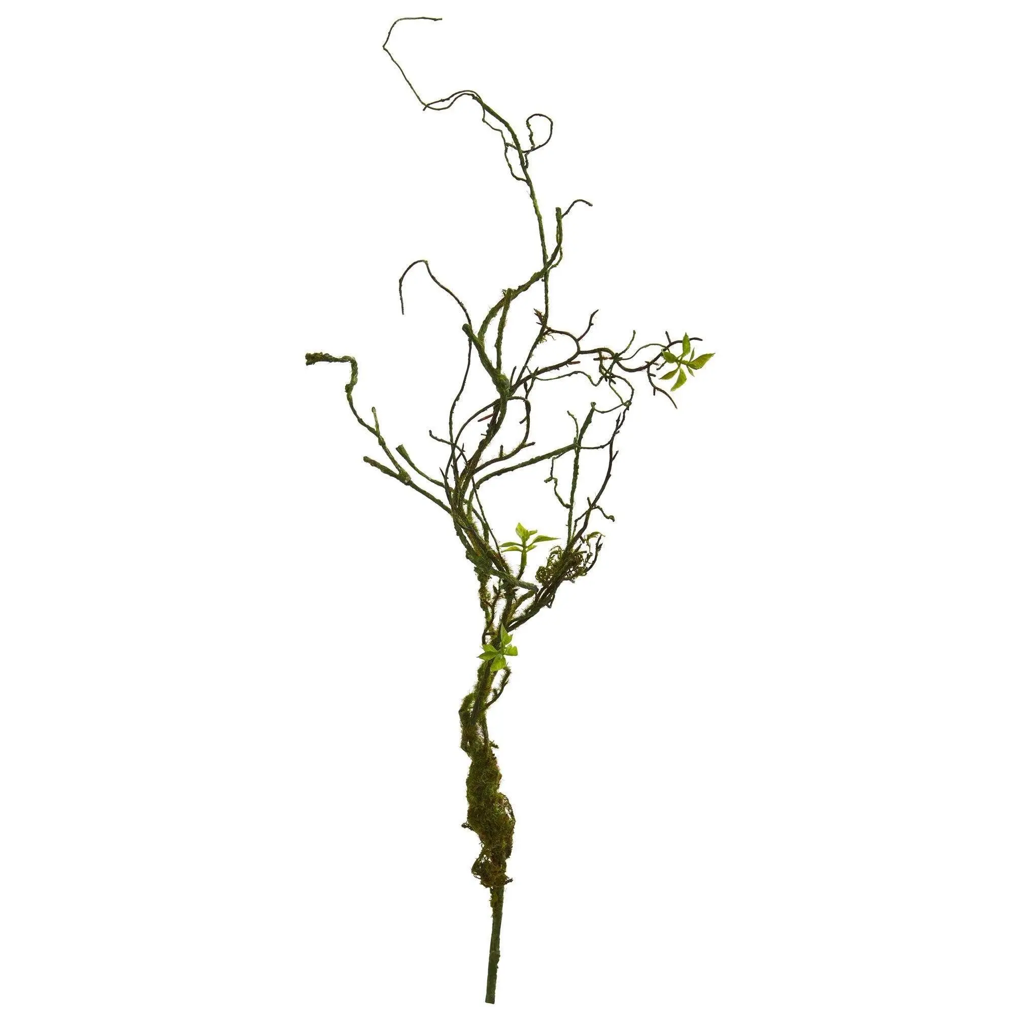 Decorative 6-Piece 24in Artificial Moss Twig Vine Plants Set, Botanical Aesthetic Home Decor Accent