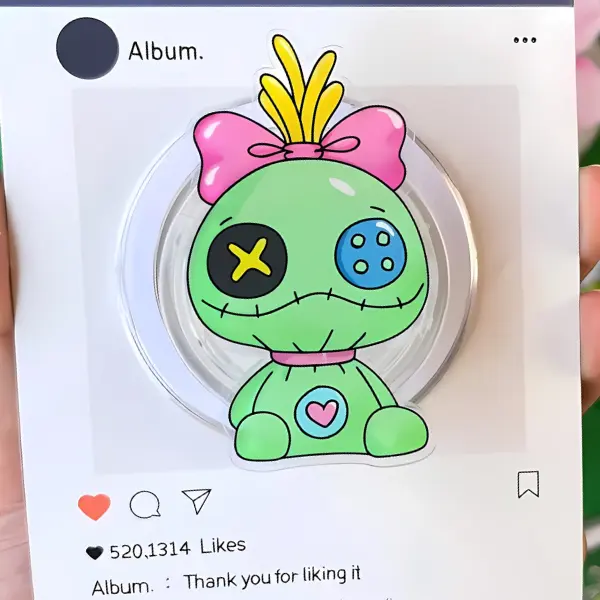 Kawaii Doll Magnetic Phone Grip, Cute Halloween Plush PopSocket, Spooky Keychain MagSafe Phone Holder, Pastel Cute Doll Accessories For Teen