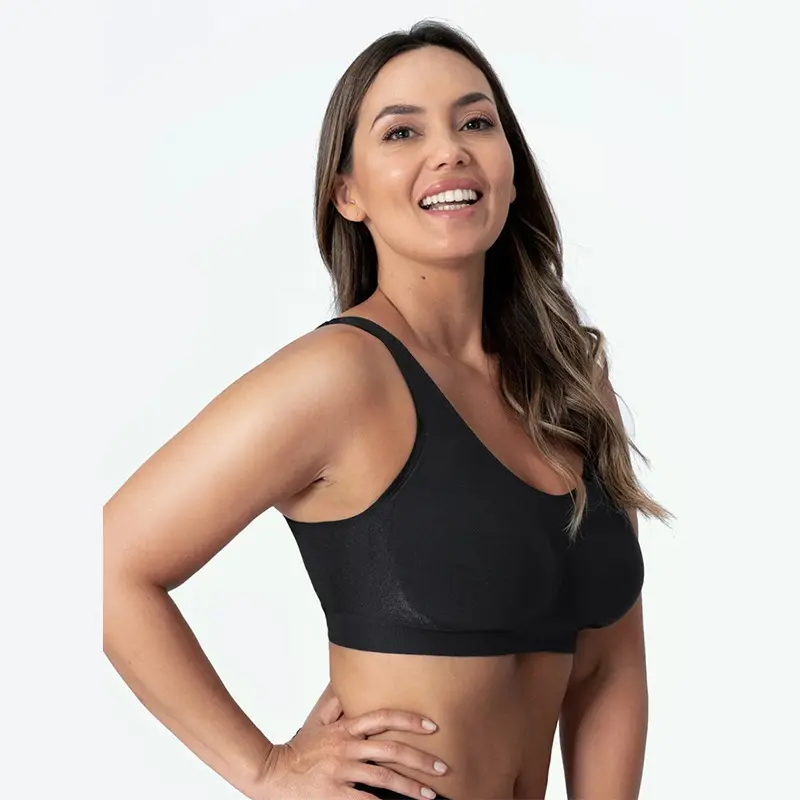 Women's Minimalist Basic Push-Up Wireless Seamless Soft Wirefree Satin Bralette - Plus Size for Large Busts, Strap-Free, Stretchy Everyday Underwear Cami Top
